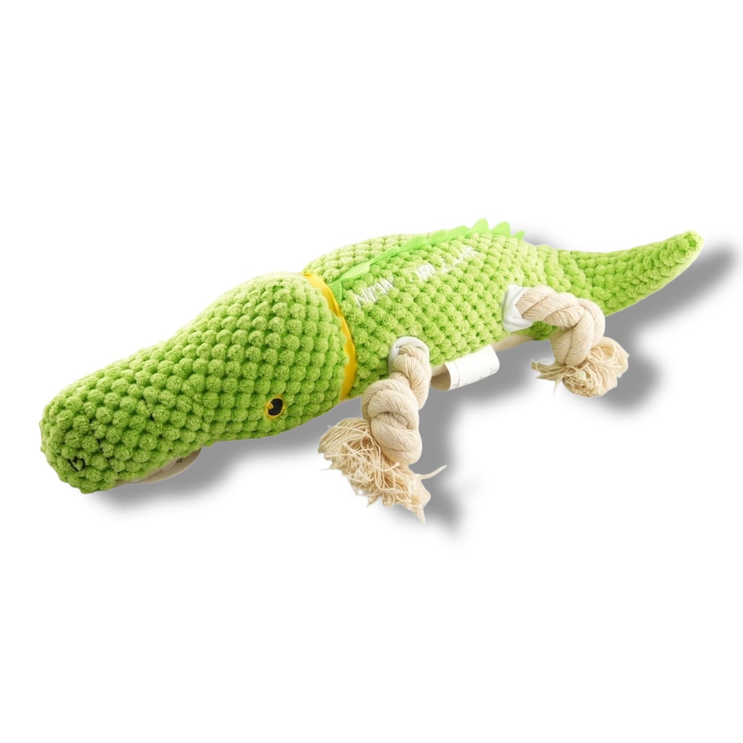 Alligator Toy With Rope 14"L - vibrant - Dog Toys - New Orleans Souvenir