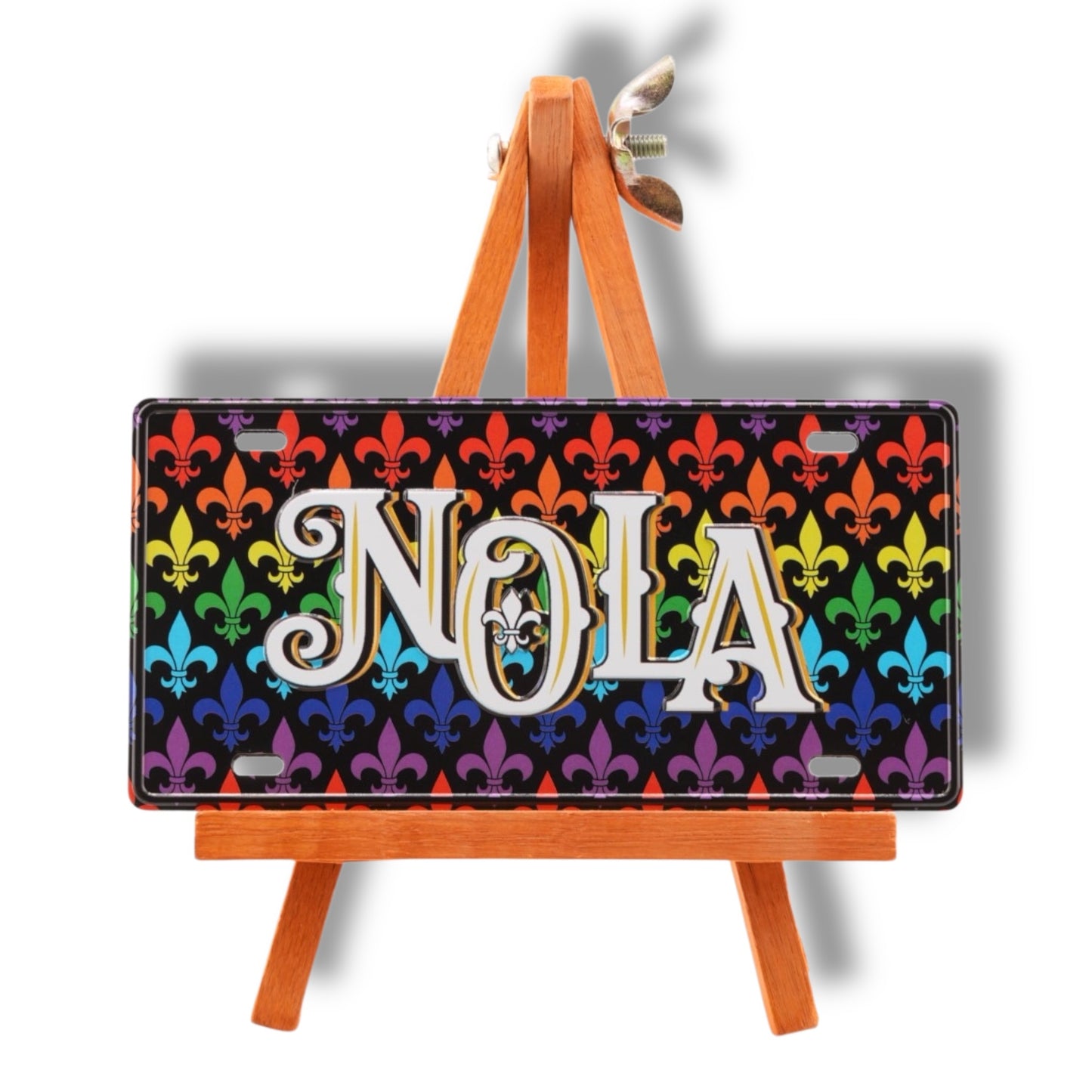 NOLA Rainbow Metal Street Sign Magnet - local art, durable - Refrigerator Magnets - New Orleans Souvenir