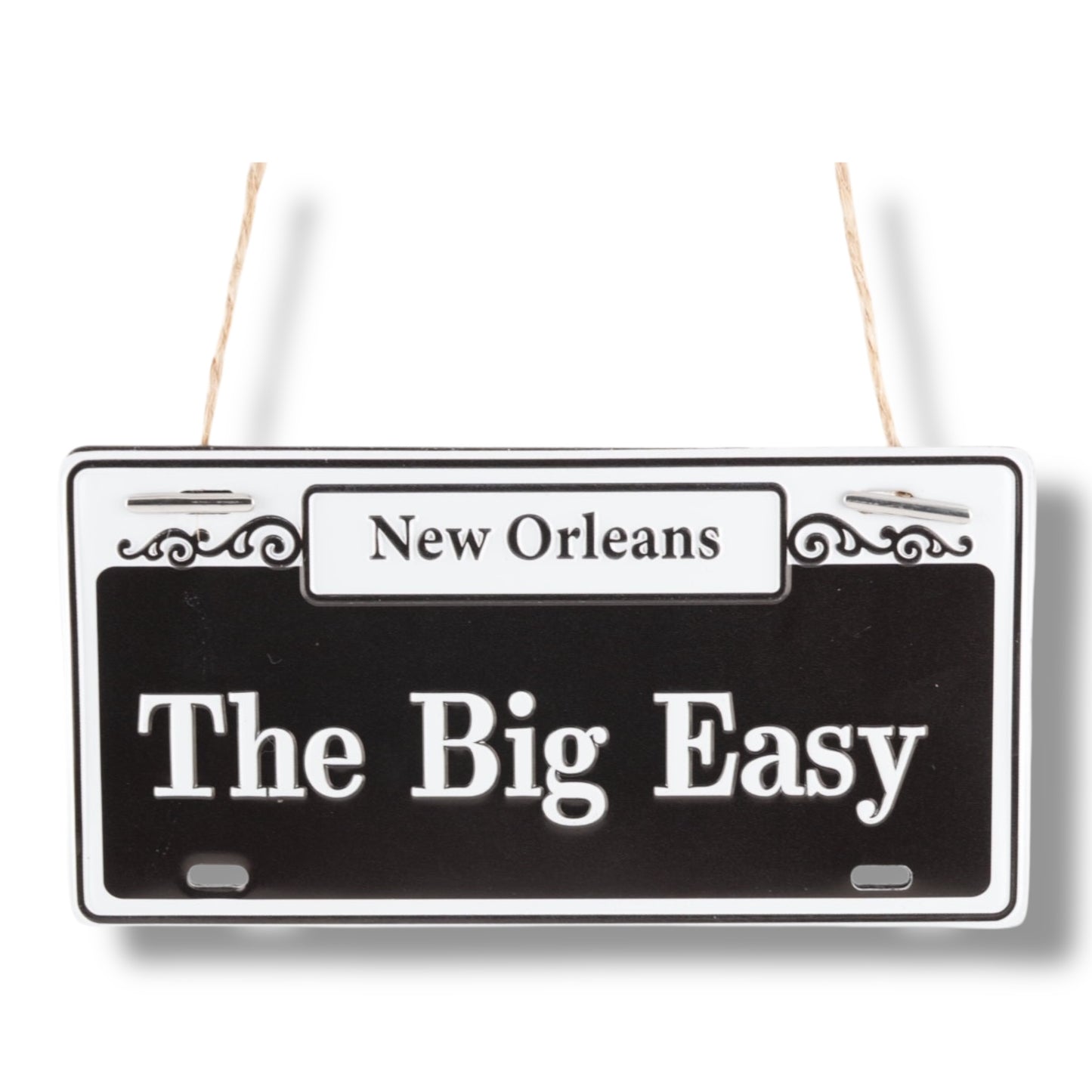 The Big Easy Metal Street Sign Ornament - Holiday Ornaments - New Orleans Souvenir