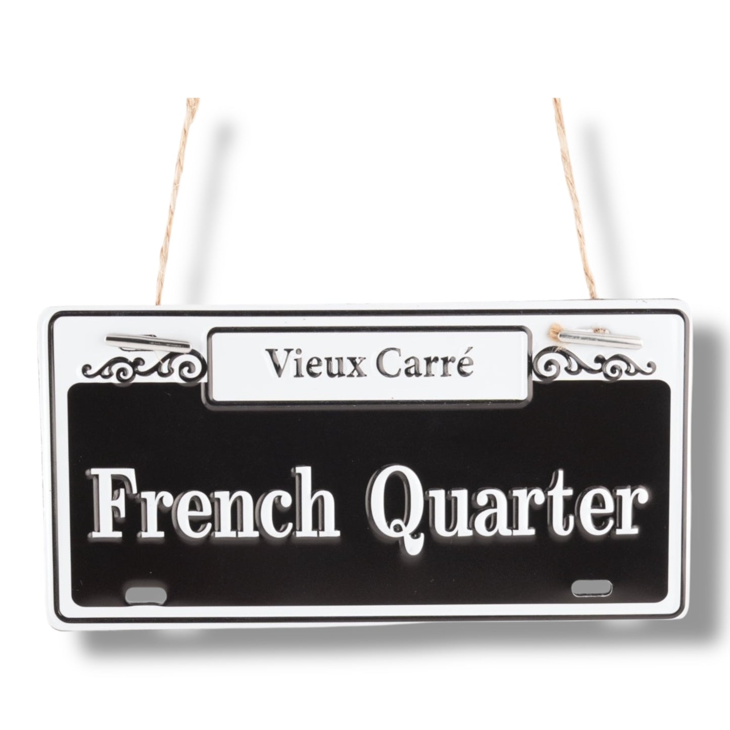 French Quarter Metal Street Sign Ornament - Holiday Ornaments - New Orleans Souvenir