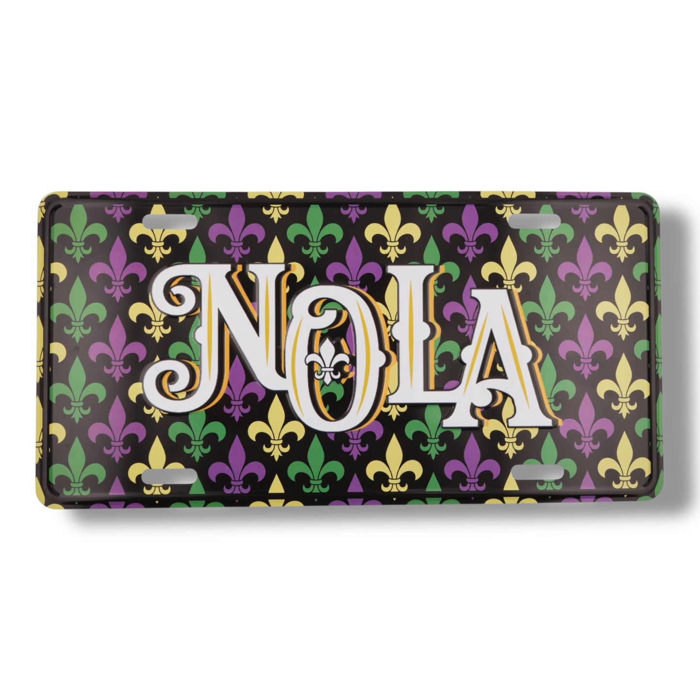 NOLA Mardi Gras License Plate - Signs - New Orleans Souvenir