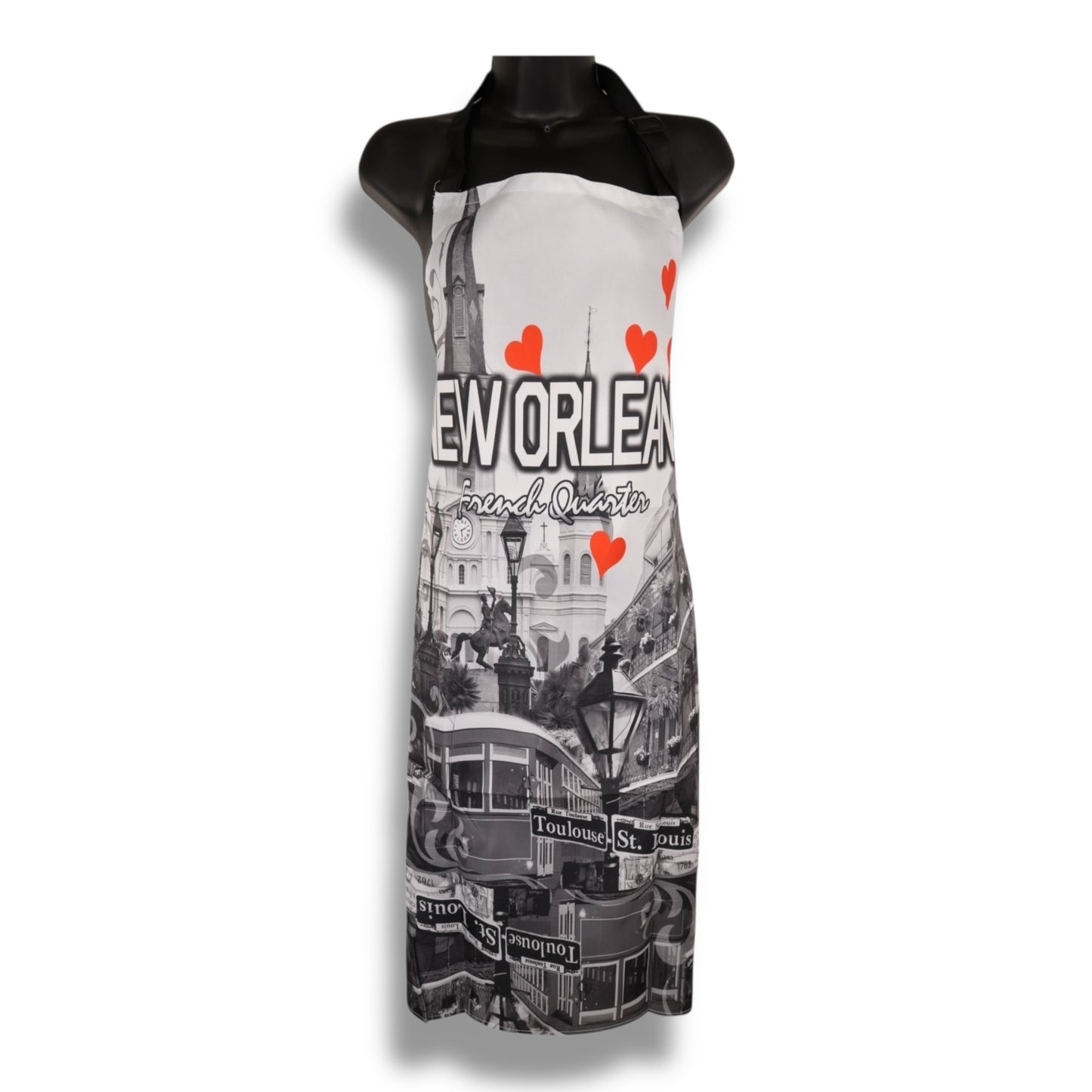 Cityscape With Hearts Apron - Aprons - New Orleans Souvenir