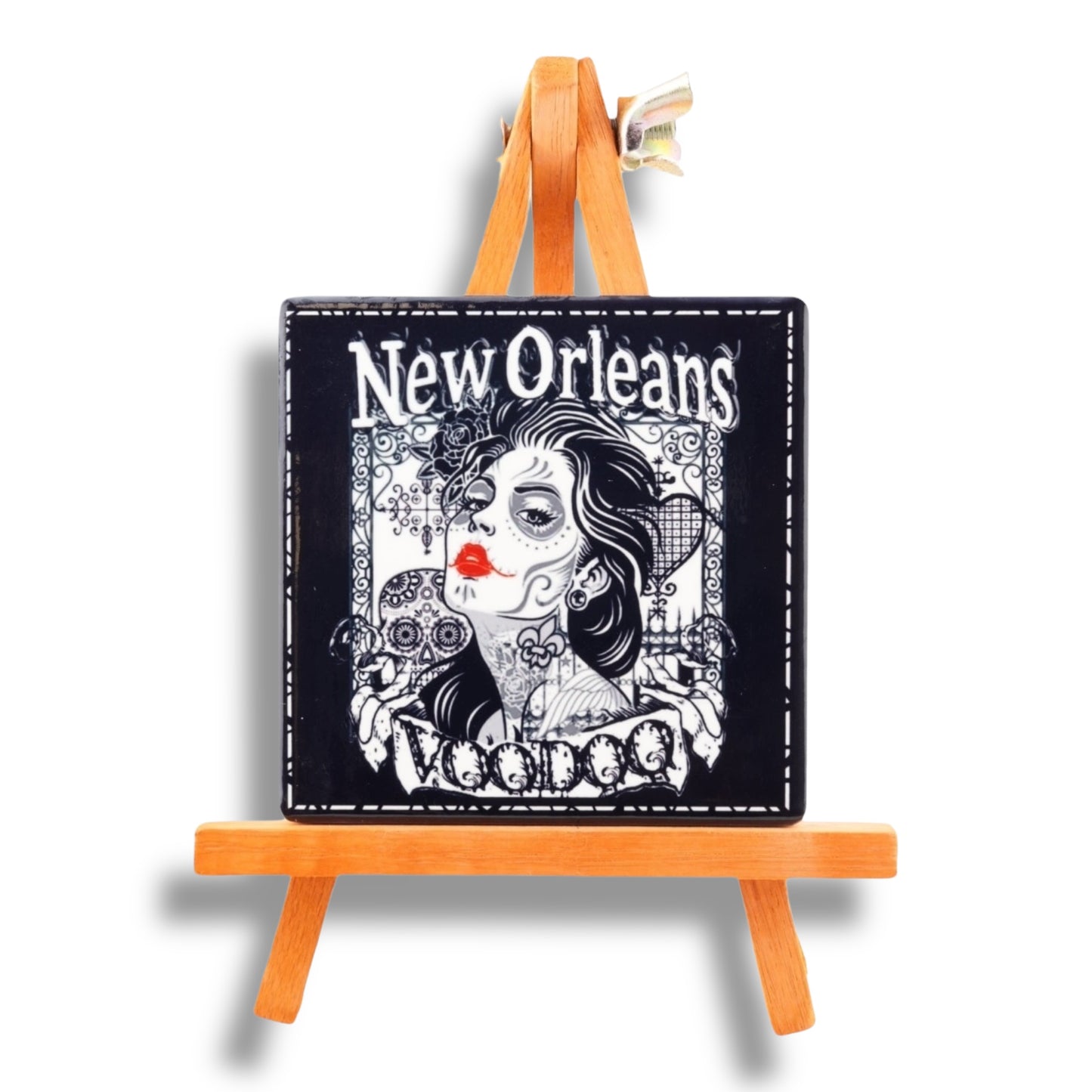 Voodoo Lady Ceramic Magnet - Refrigerator Magnets - New Orleans Souvenir