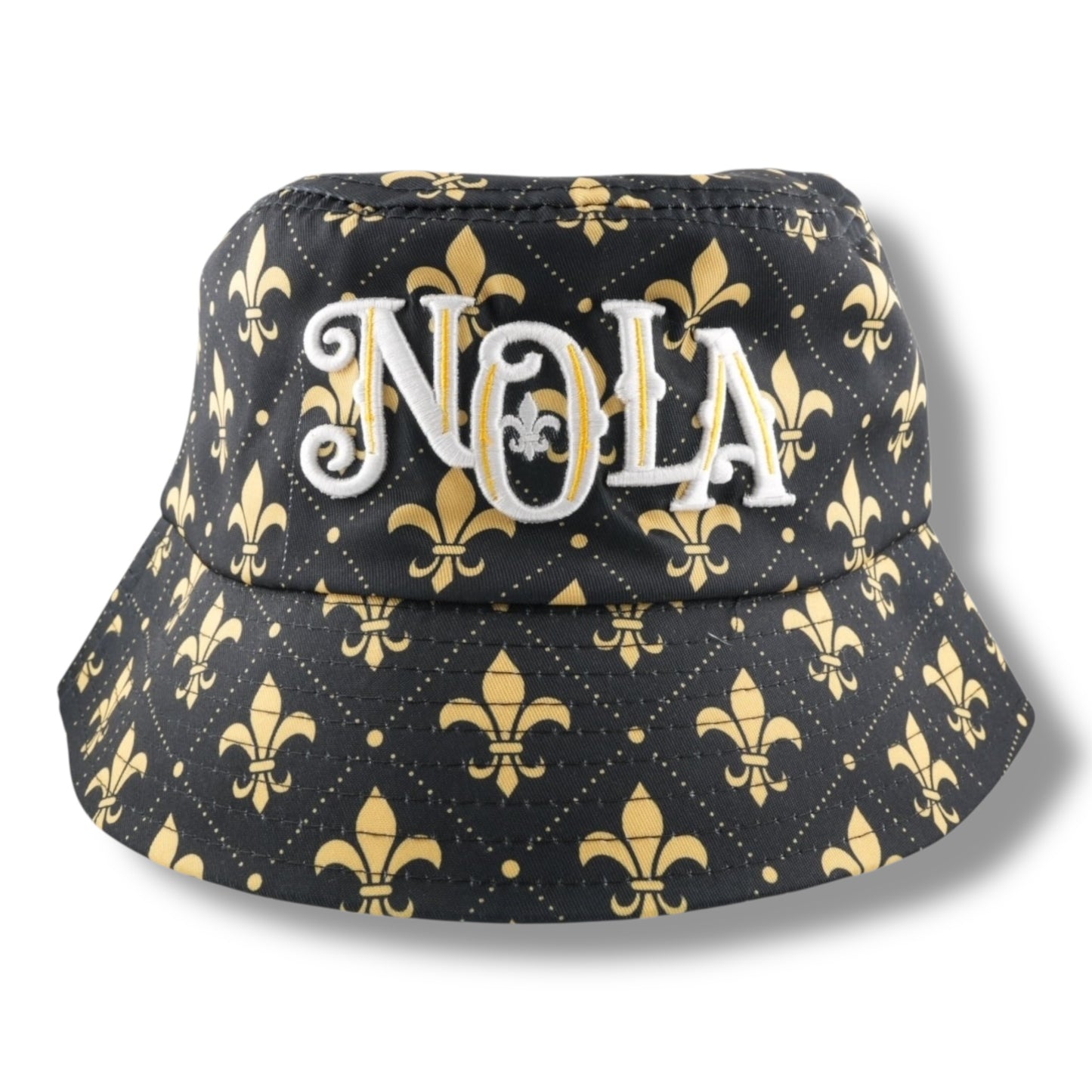 NOLA Black & Gold Bucket Hat - local art - Hats - New Orleans Souvenir