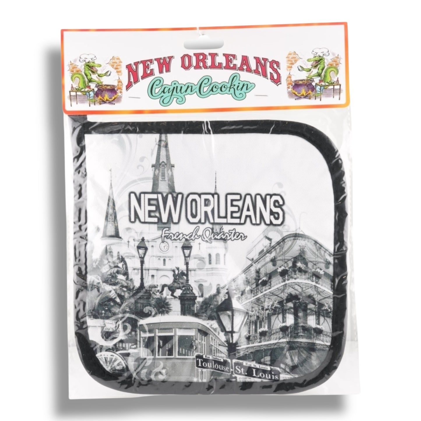 Saint Louis Cathedral Pot Holder - local art, vibrant - Potholders & Oven Mitts - New Orleans Souvenir