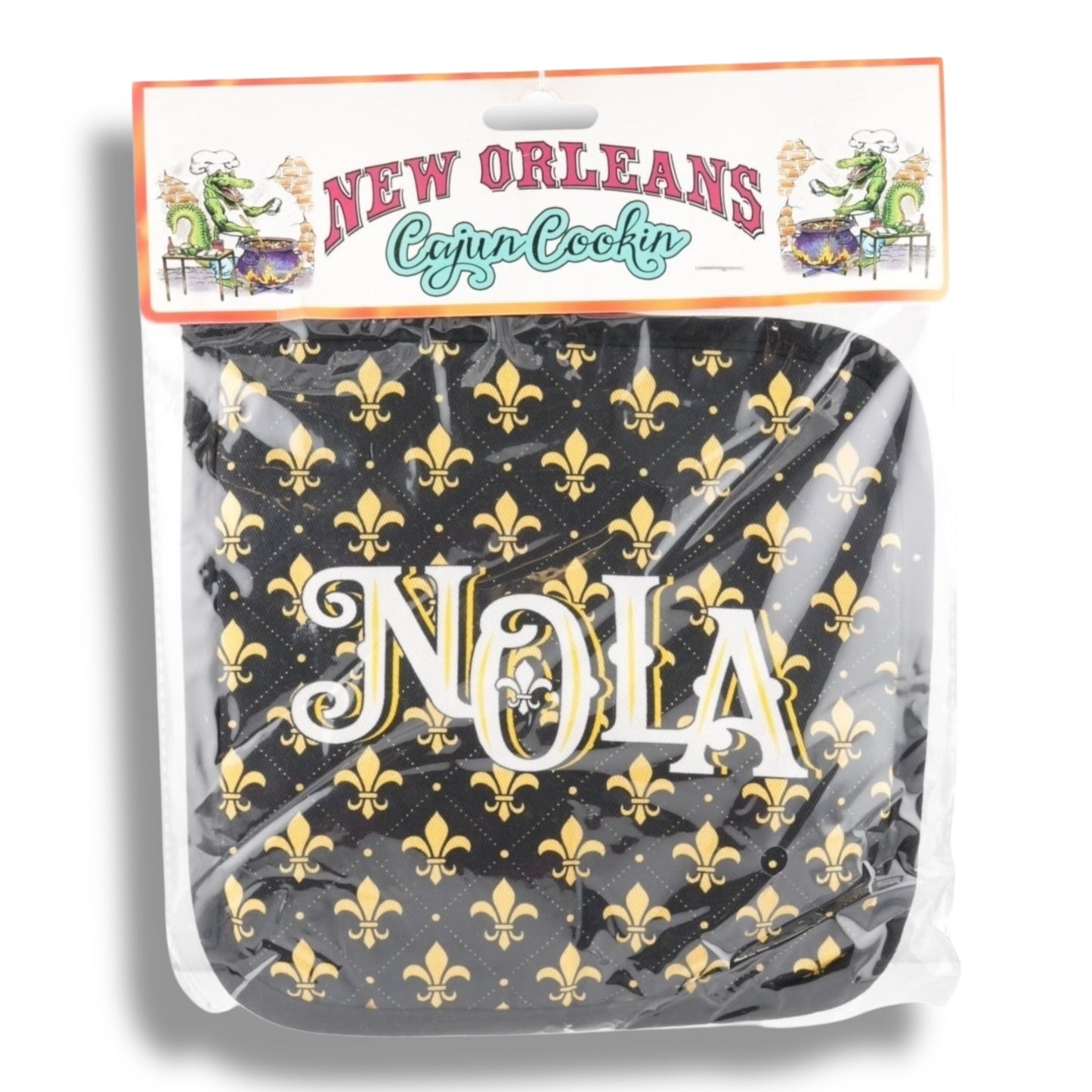 NOLA Black & Gold Pot Holder - local art - Potholders & Oven Mitts - New Orleans Souvenir