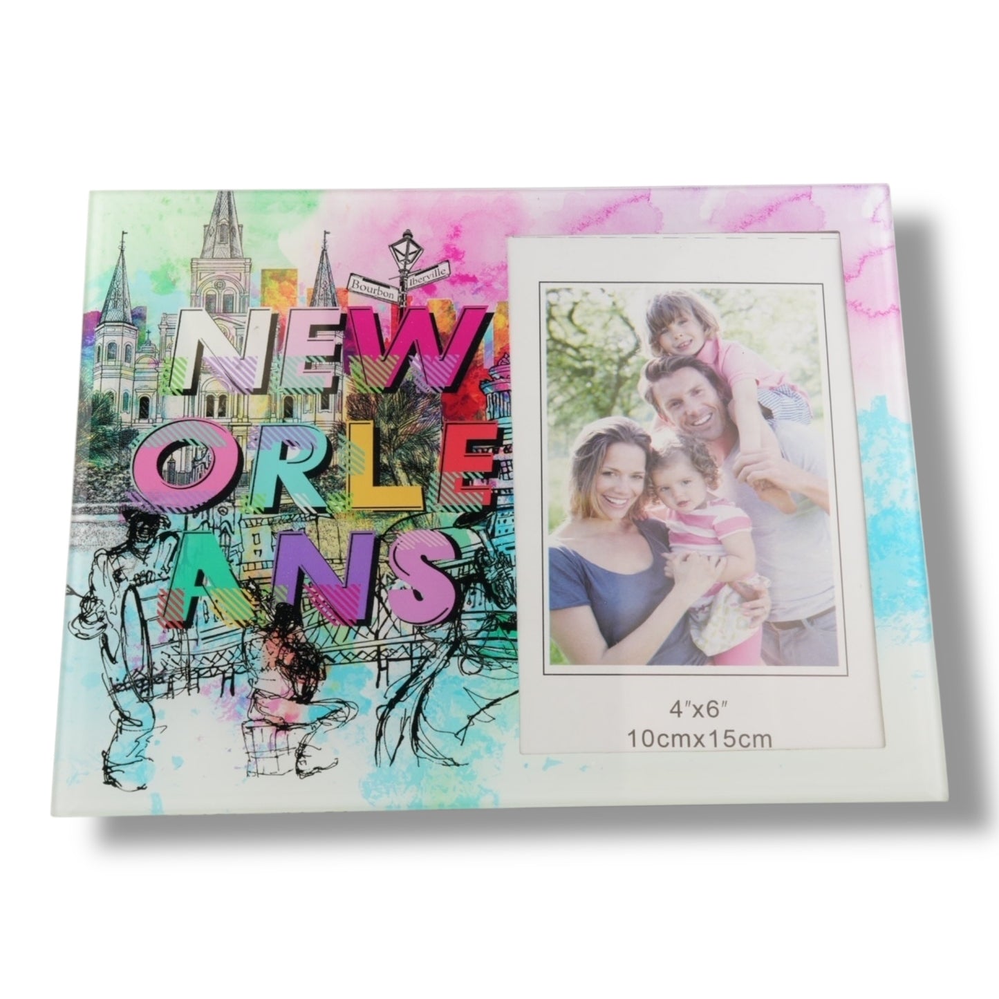 New Orleans Fun Colors Picture Frame - local art - Frames