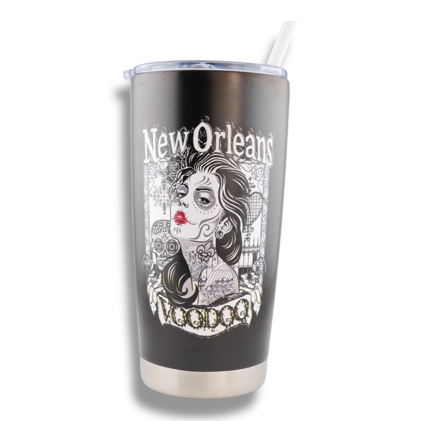 Voodoo Lady Stainless Steel Flask - vibrant - Flasks - New Orleans Souvenir