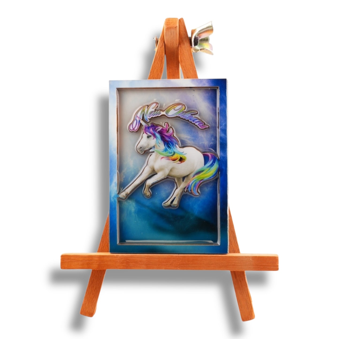 New Orleans Unicorn Wooden Magnet - local art - Refrigerator Magnets