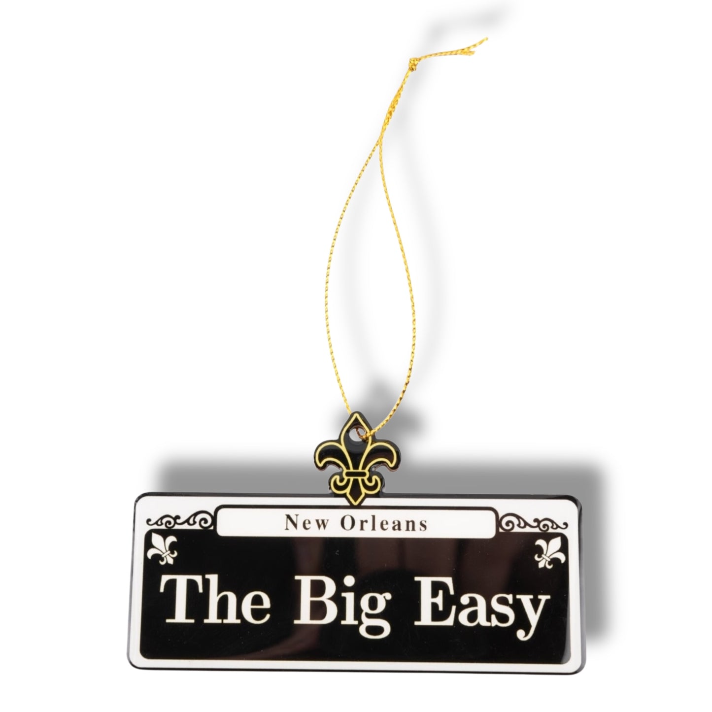 The Big Easy Wooden Street Sign Ornament - Holiday Ornaments - New Orleans Souvenir - BACK
