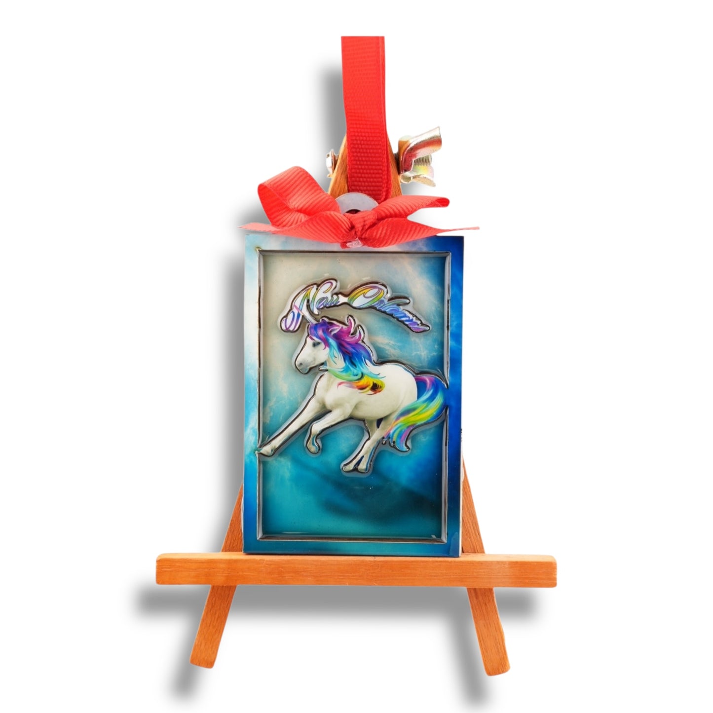 New Orleans Unicorn Wooden Ornament - Holiday Ornaments