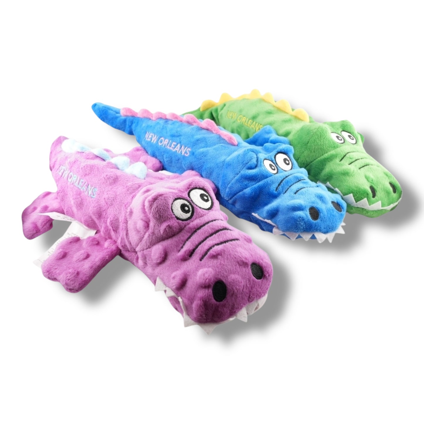 New Orleans Fun Colors Alligator Toy 14"L (3 Colors) - vibrant - Stuffed Animals