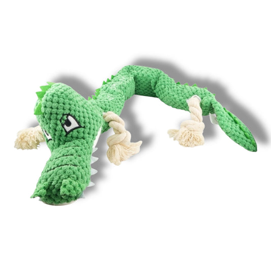 Long Alligator Toy With Rope 24"L - durable - Dog Toys - New Orleans Souvenir