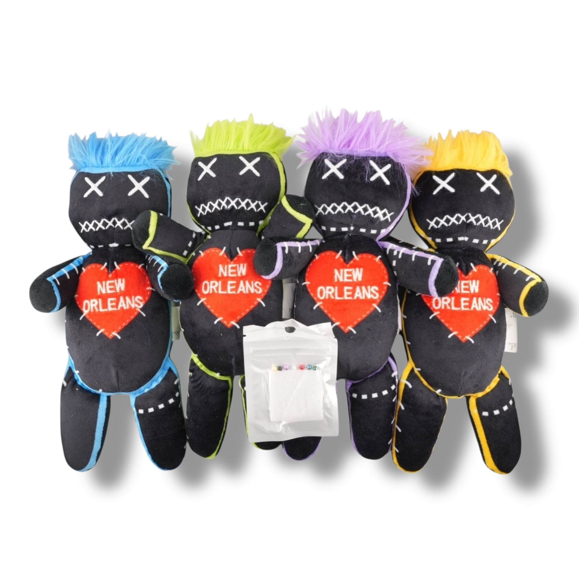 New Orleans Voodoo Doll 16"H (4 Colors) - vibrant - Stuffed Animals