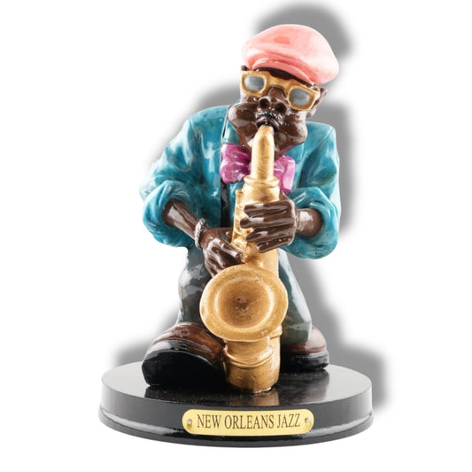 New Orleans Jazz Sax Player - vibrant - Statues, Figurines & Sculptures - Locally Designed - Local Art - Vibrant - Creative