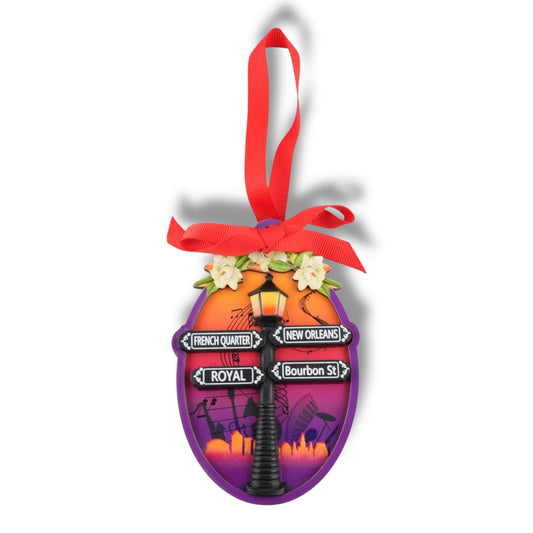 New Orleans Street Sign Ornament - vibrant - Holiday Ornaments