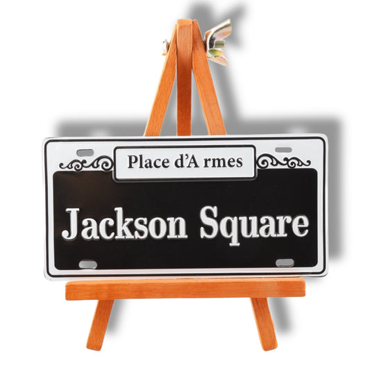 Jackson Square Metal Street Sign Magnet - Refrigerator Magnets - New Orleans Souvenir