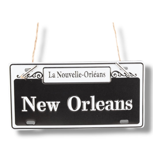 New Orleans Metal Street Sign Ornament - Holiday Ornaments