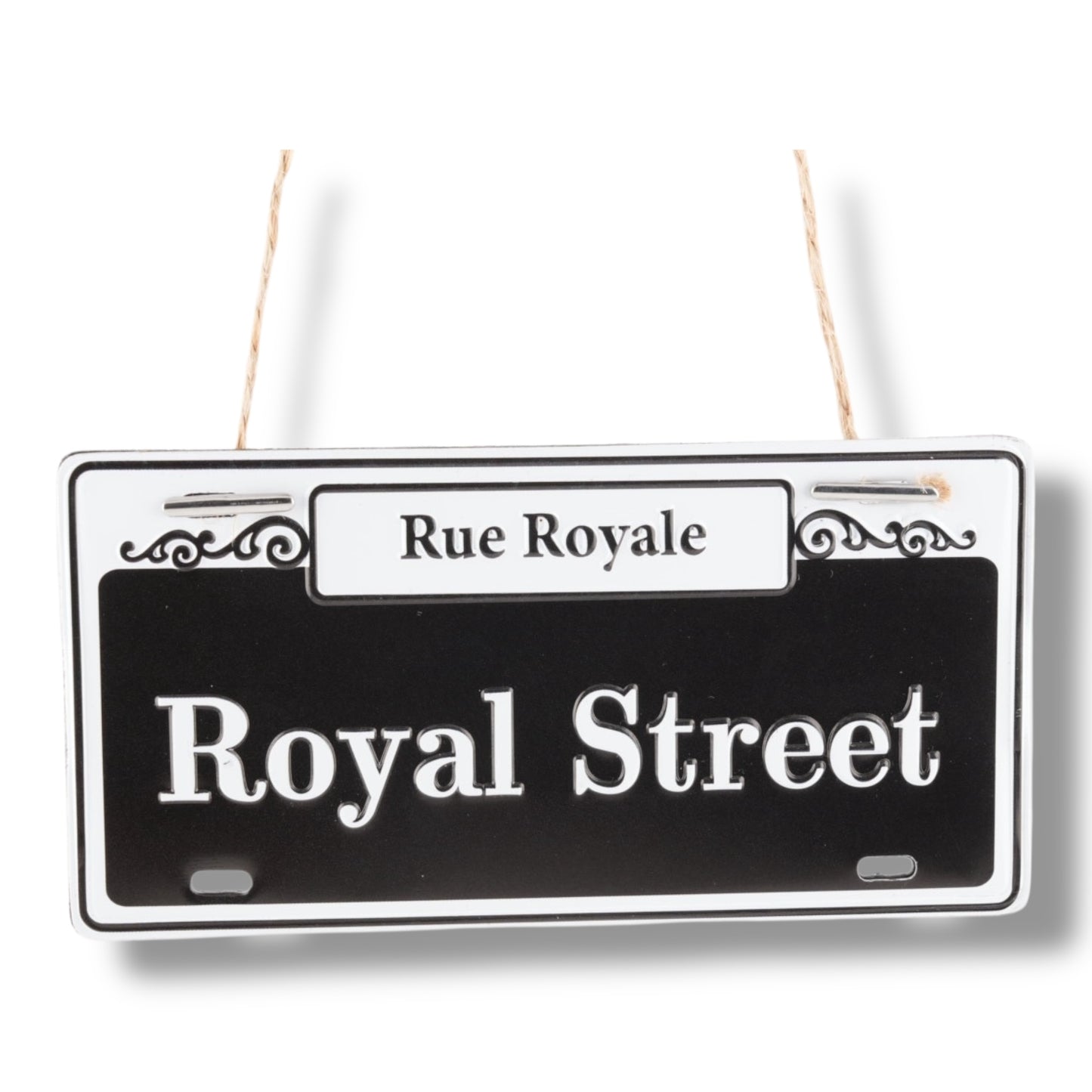 Royal Street Metal Street Sign Ornament - vibrant, colorful - Holiday Ornaments - New Orleans Souvenir