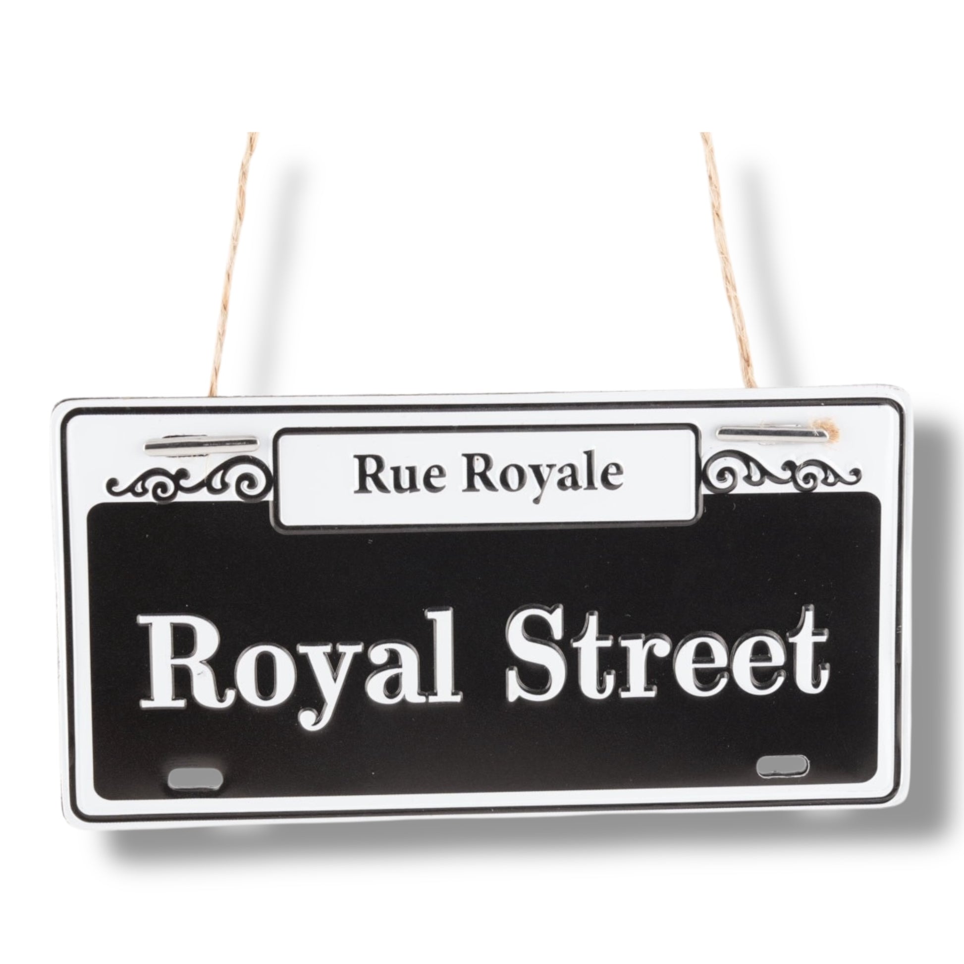 Royal Street Metal Street Sign Ornament - vibrant, colorful - Holiday Ornaments - New Orleans Souvenir