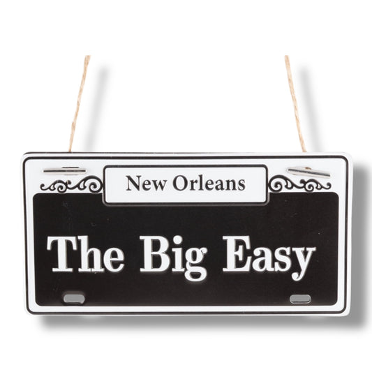 The Big Easy Metal Street Sign Ornament - Holiday Ornaments - New Orleans Souvenir
