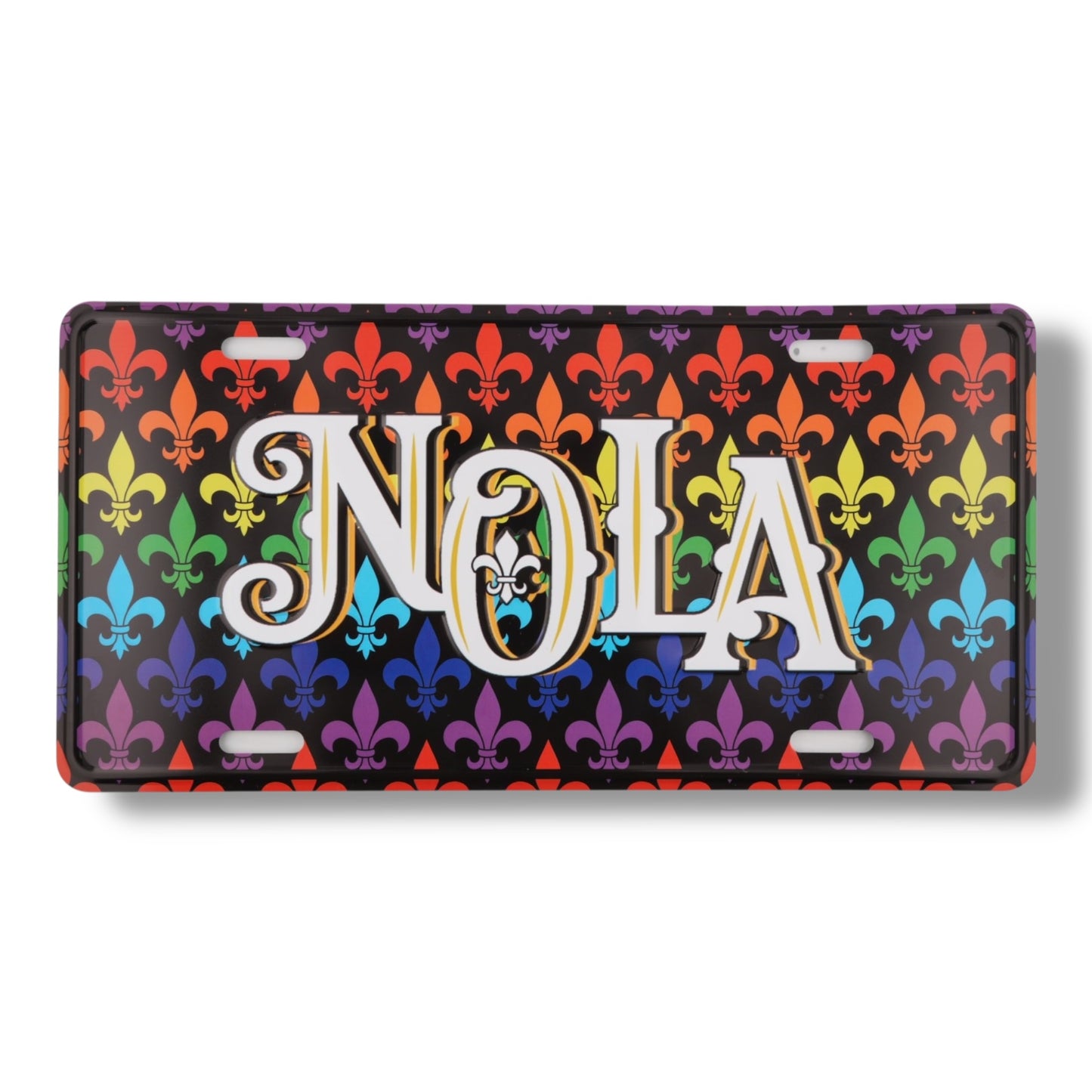NOLA Rainbow License Plate - Signs - New Orleans Souvenir