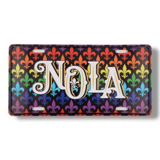 NOLA Rainbow License Plate - Signs - New Orleans Souvenir