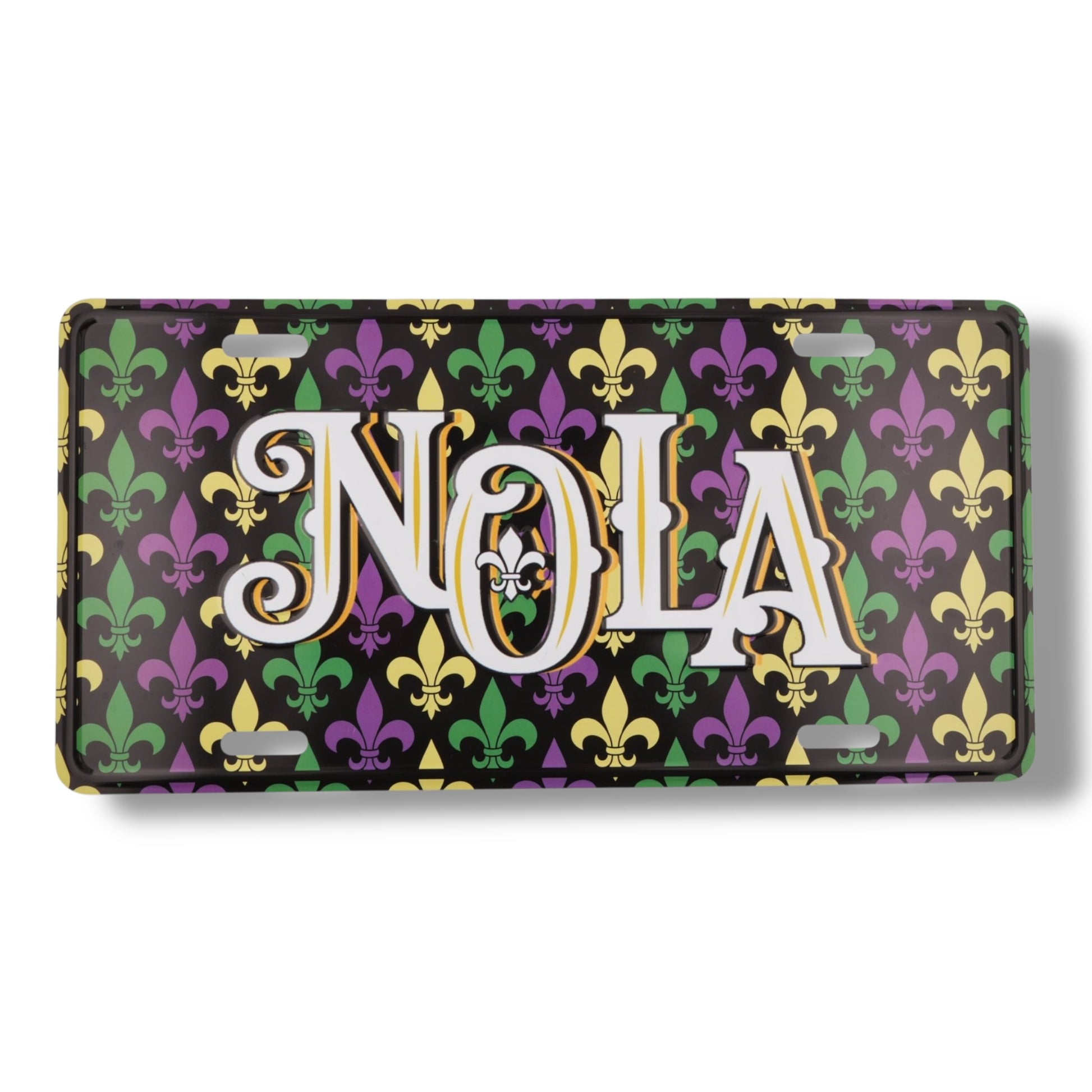 NOLA Mardi Gras License Plate - Signs - New Orleans Souvenir