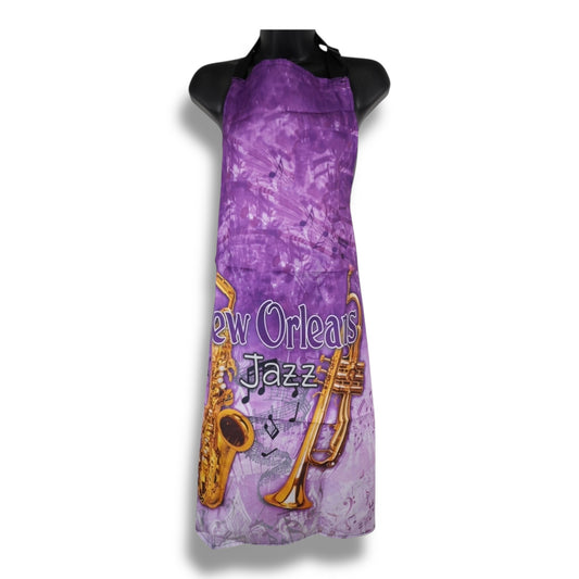 New Orleans Jazz Apron - local art, vibrant - Aprons