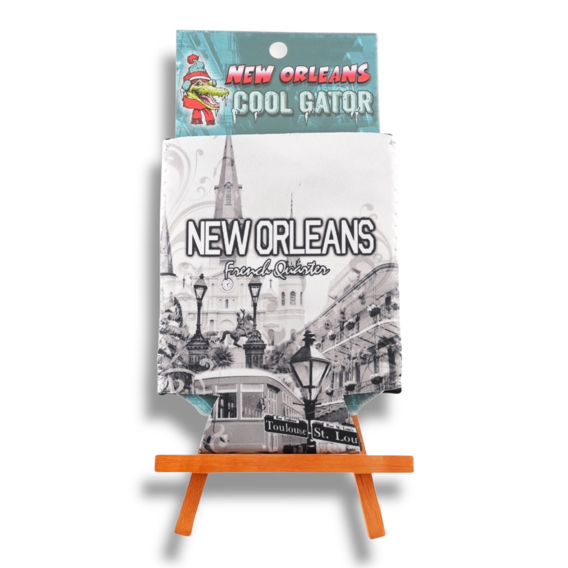 Saint Louis Cathedral Can Cooler - vibrant - Bottle Sleeves & Coolers - New Orleans Souvenir