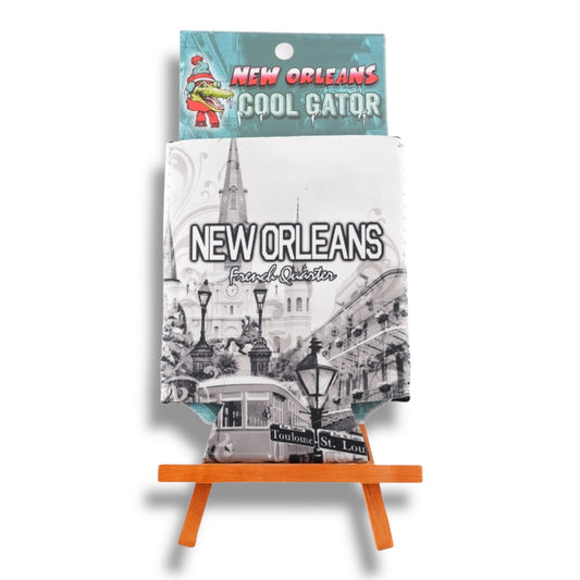 Saint Louis Cathedral Can Cooler - vibrant - Bottle Sleeves & Coolers - New Orleans Souvenir