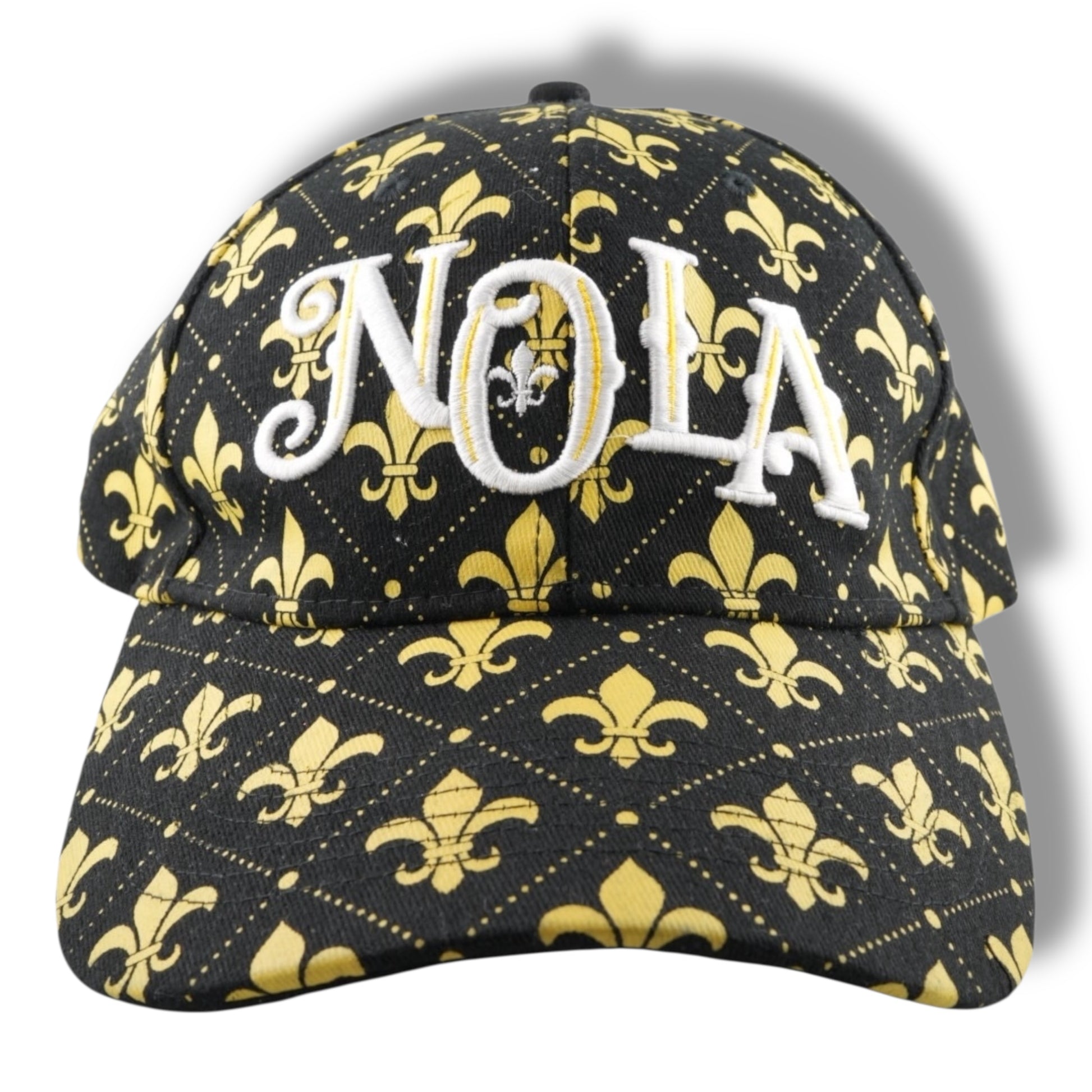 NOLA Black & Gold Baseball Cap - local art - Hats - New Orleans Souvenir