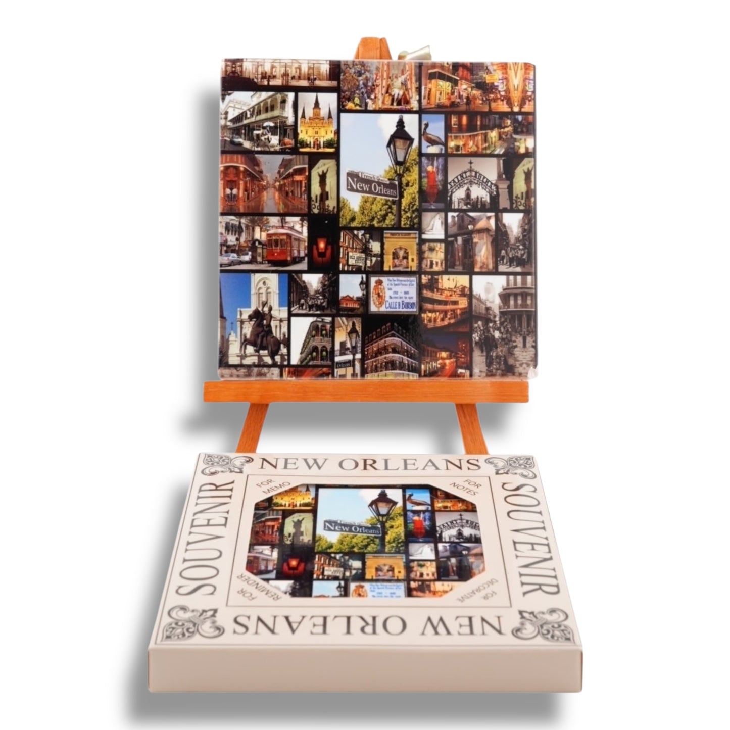 New Orleans Postcard Ceramic Coaster - local art - Coasters