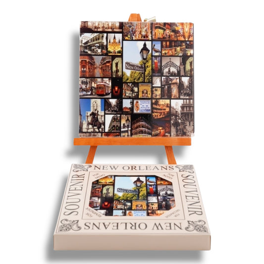 New Orleans Postcard Ceramic Coaster - local art - Coasters