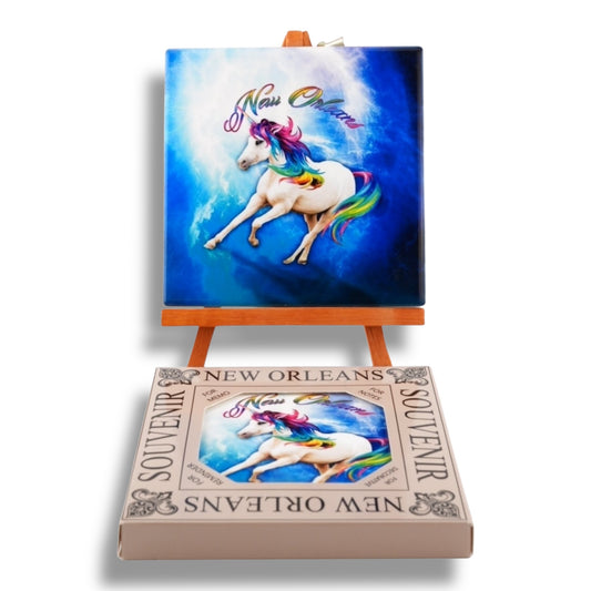 New Orleans Unicorn Ceramic Coaster - Coasters