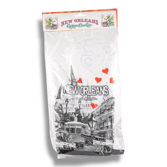 Cityscape With Hearts Oven Mitt - local art - Potholders & Oven Mitts - New Orleans Souvenir