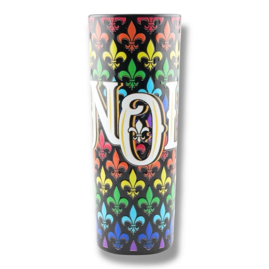 NOLA Rainbow Tall Shot Glass - local art, vibrant - Shot Glasses - New Orleans Souvenir