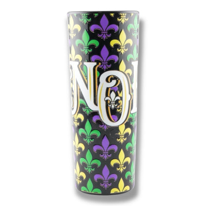 NOLA Mardi Gras Tall Shot Glass - Shot Glasses - New Orleans Souvenir - Local Art - Colorful - Vibrant