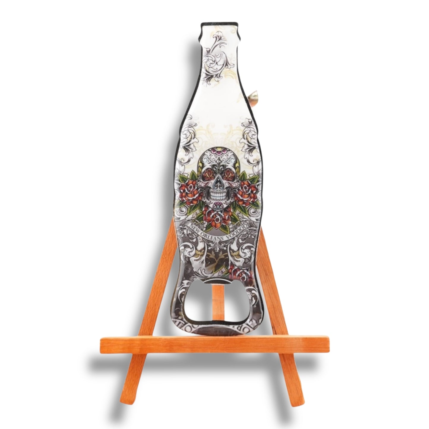 White Voodoo Skeleton Bottle-Shaped Opener - local art - Bottle Openers - New Orleans Souvenir