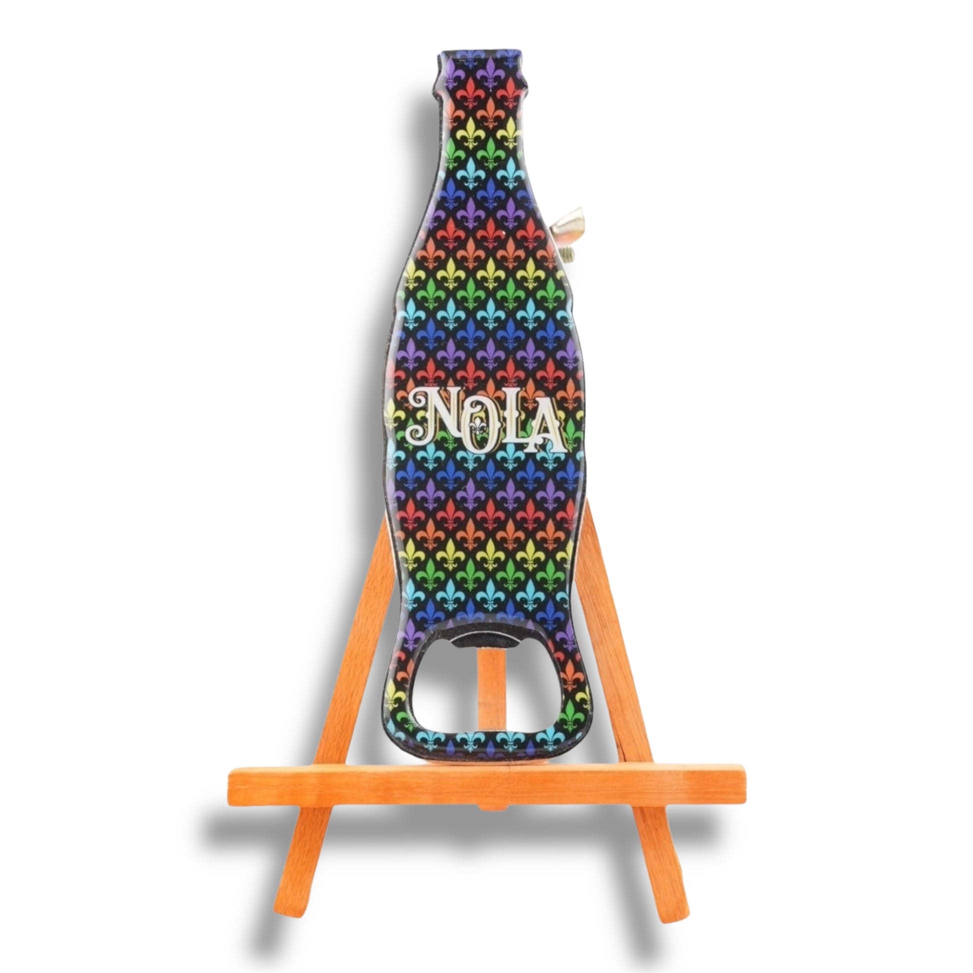 NOLA Rainbow Bottle-Shaped Opener - local art - Bottle Openers - New Orleans Souvenir