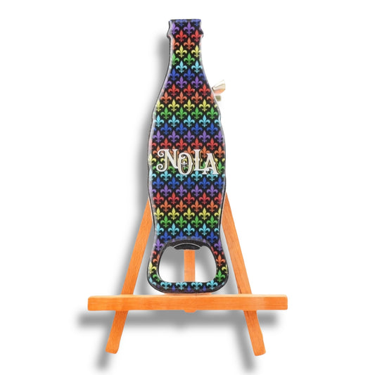 NOLA Rainbow Bottle-Shaped Opener - local art - Bottle Openers - New Orleans Souvenir