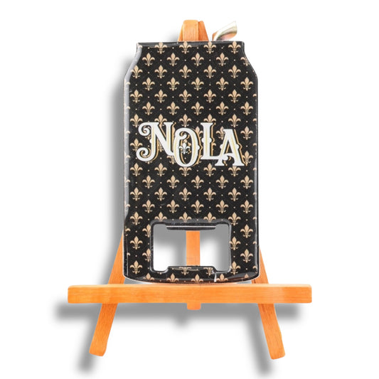 NOLA Black & Gold Can-Shaped Opener - local art - Bottle Openers - New Orleans Souvenir