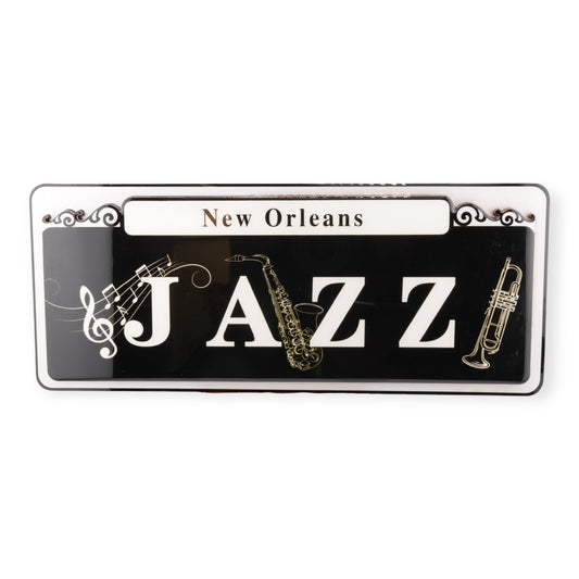 Jazz Music Wooden Street Sign Wall Decor - Signs - Local Art - Durable - New Orleans Souvenir