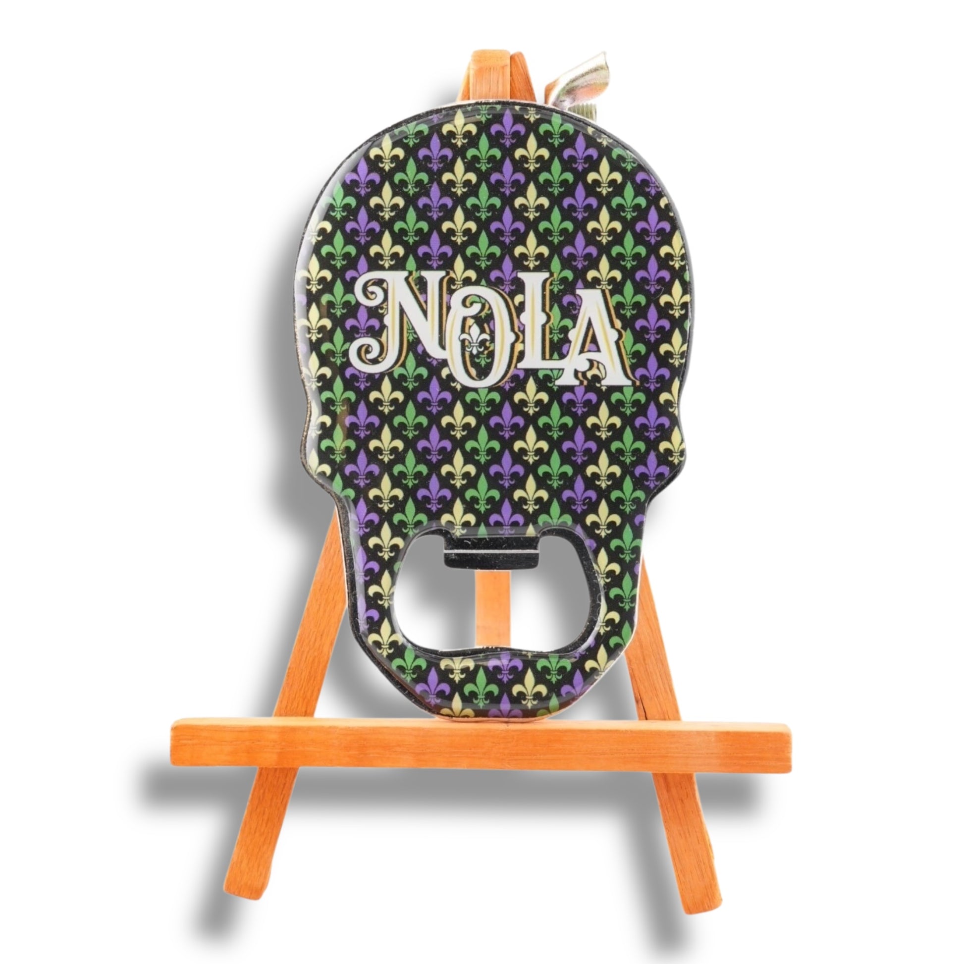 NOLA Mardi Gras Skull-Shaped Opener - Bottle Openers - New Orleans Souvenir