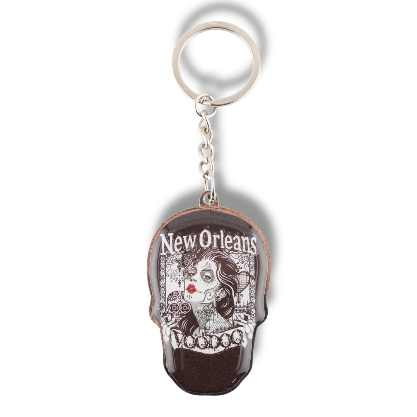 Voodoo Lady Metal Keychain - Keychains - New Orleans Souvenir