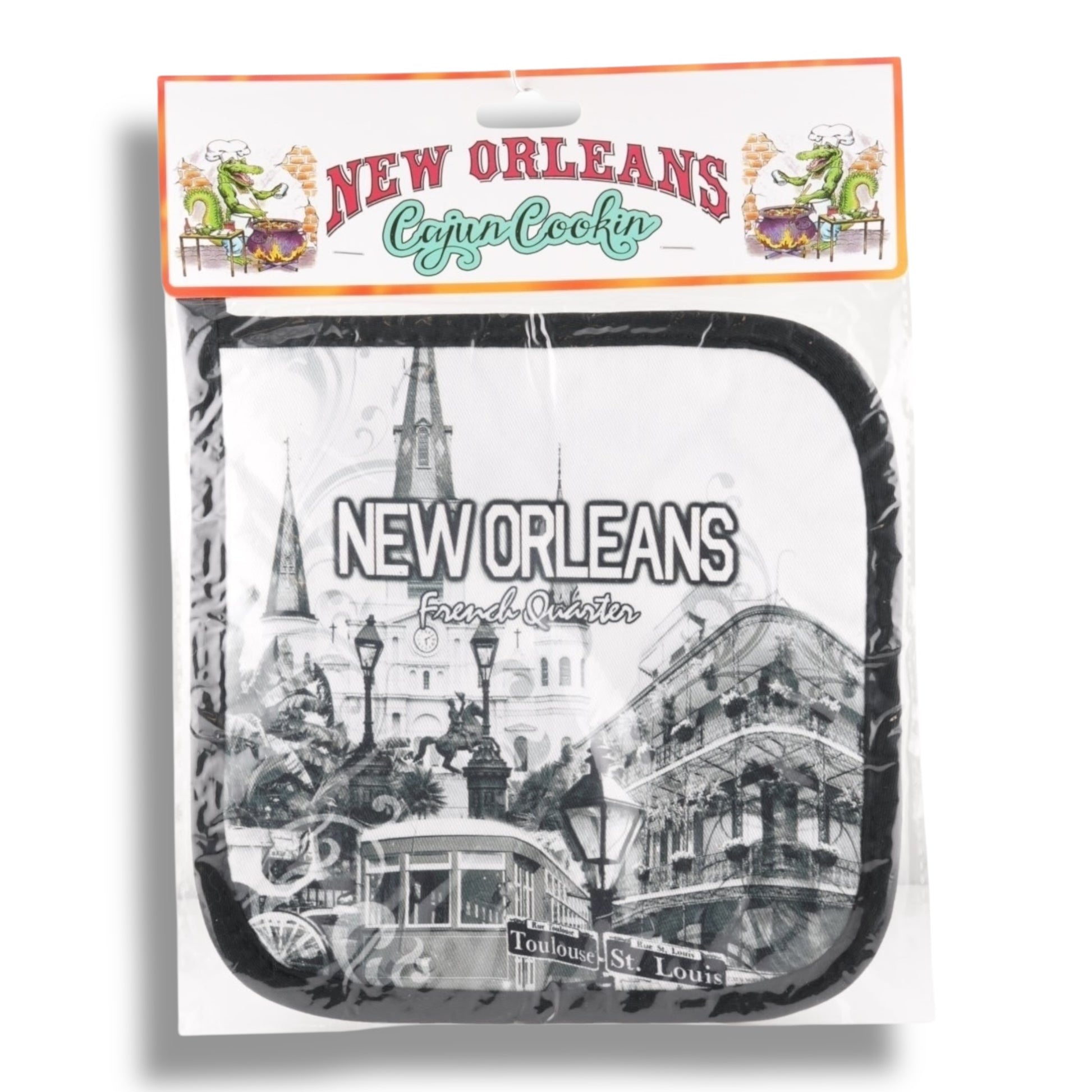 Saint Louis Cathedral Pot Holder - local art, vibrant - Potholders & Oven Mitts - New Orleans Souvenir