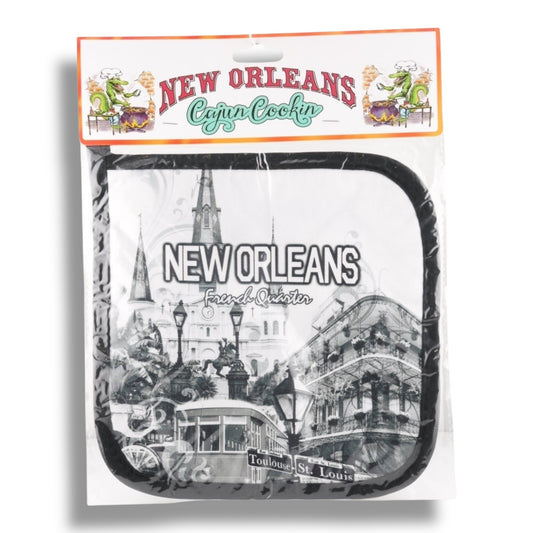 Saint Louis Cathedral Pot Holder - local art, vibrant - Potholders & Oven Mitts - New Orleans Souvenir