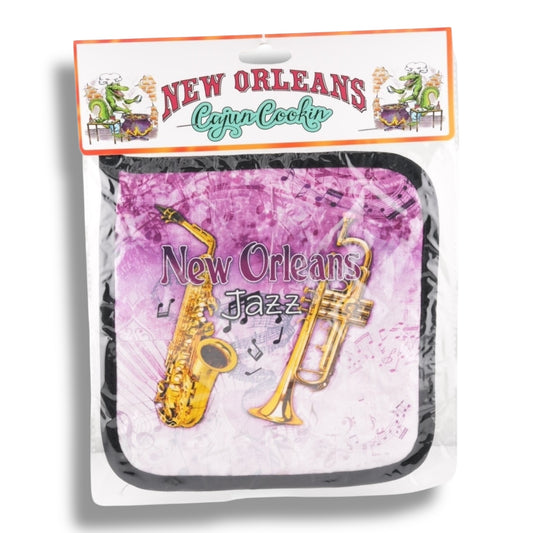 New Orleans Jazz Pot Holder - local art - Potholders & Oven Mitts