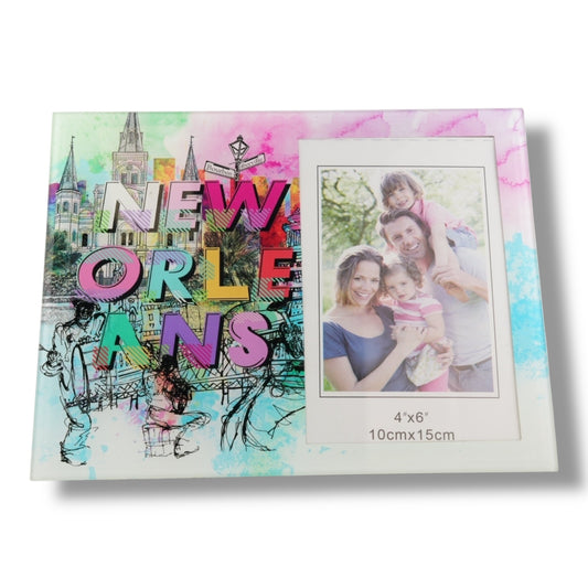 New Orleans Fun Colors Picture Frame - local art - Frames