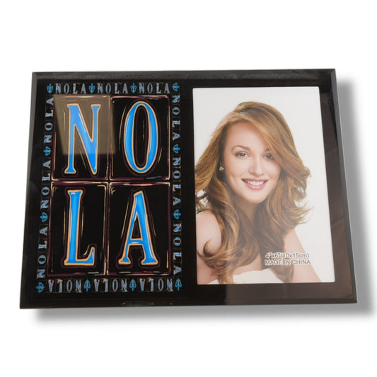 NOLA Black & Blue Picture Frame - Frames - New Orleans Souvenir